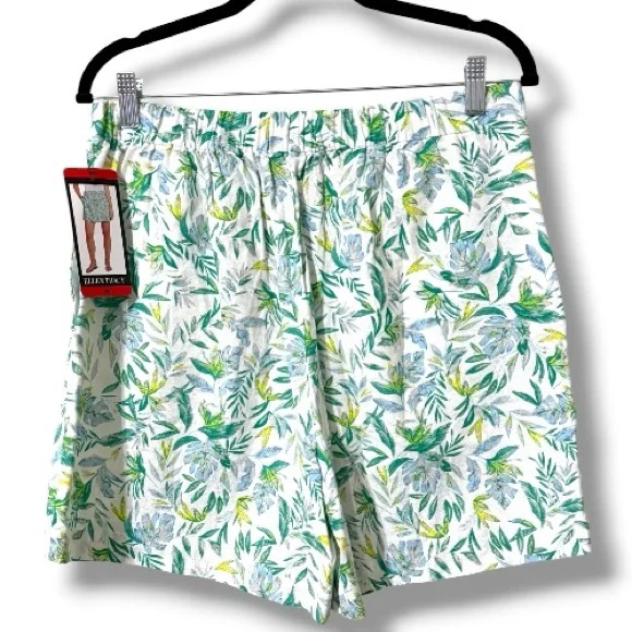 Ellen Tracy women’s size medium linen wrap floral mini skort new summer beach - Picture 2 of 12